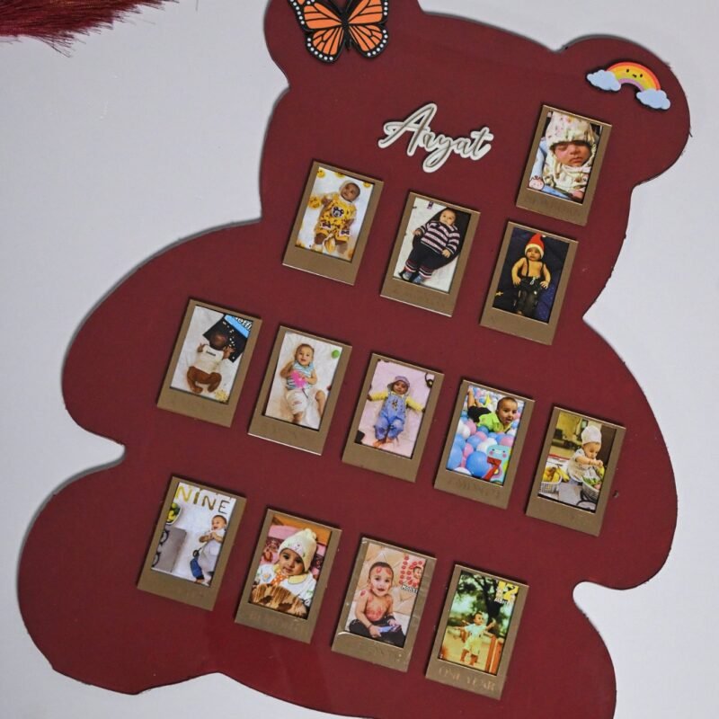 Baby Photo Board-Teddy Shape